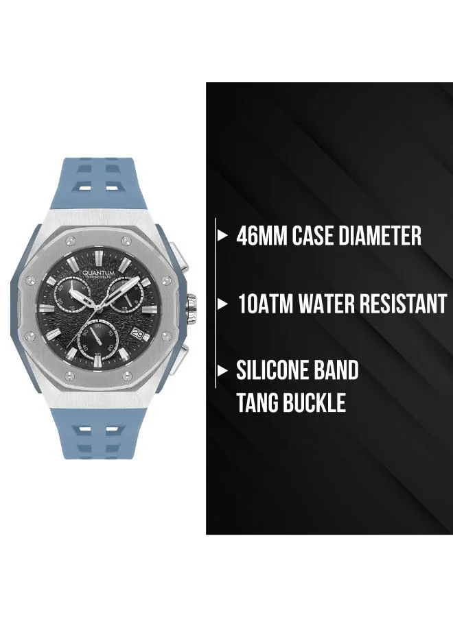 Quantum  Men's Silicone Analog Watch HNG1170.360 - 46 mm for Men | Best Price UAE